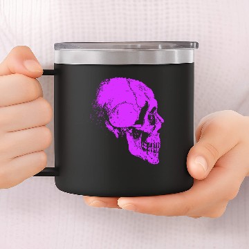Discover Girly Skeleton Head 14oz Stainless Steel Tumblers