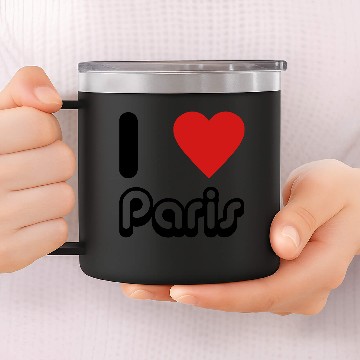 Discover I Love Paris 14oz Stainless Steel Tumblers