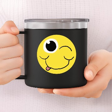 Discover Smiley Face 14oz Stainless Steel Tumblers