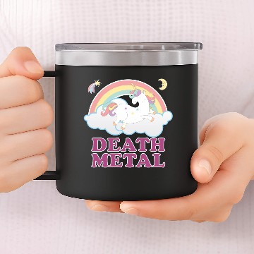 Discover Death Metal Unicorn 14oz Stainless Steel Tumblers