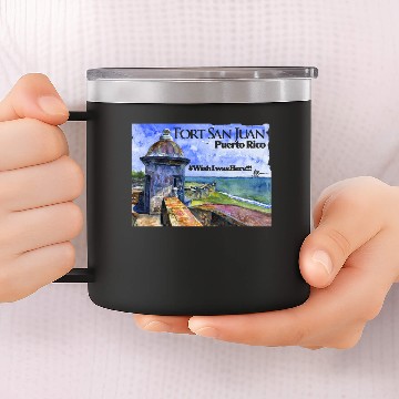 Discover Fort San Juan Puerto Rico Baseball Jerseys 14oz Stainless Steel Tumblers