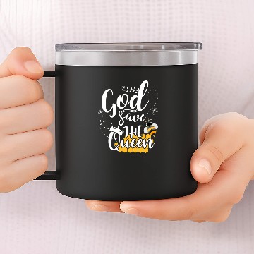 Discover Beekeeper Bee Gift - God Save the Queen Beekeeping 14oz Stainless Steel Tumblers