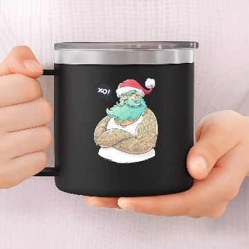 Discover Tatted Bad Santa 14oz Stainless Steel Tumblers