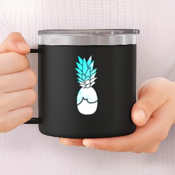 Discover Classic PineApple Light Blue | Limited ♕ 14oz Stainless Steel Tumblers