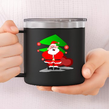 Discover Papai Noel Ho Ho Ho 14oz Stainless Steel Tumblers