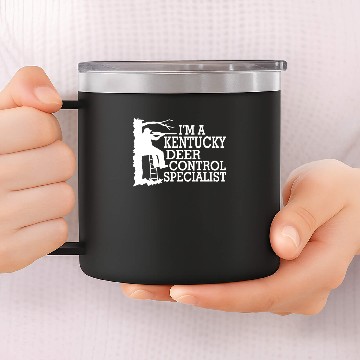 Discover kentucky deer control 14oz Stainless Steel Tumblers
