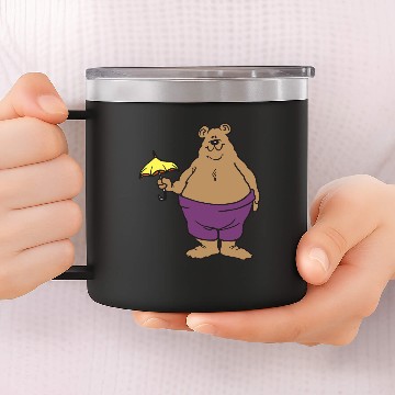 Discover Goofy Bear 14oz Stainless Steel Tumblers