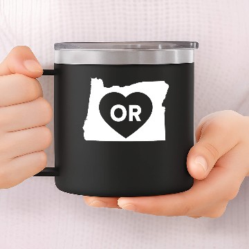 Discover I Love Oregon State White 14oz Stainless Steel Tumblers