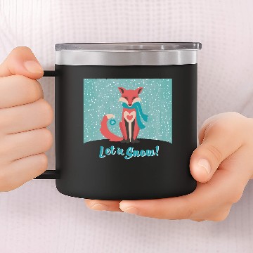 Discover Let It Snow 14oz Stainless Steel Tumblers