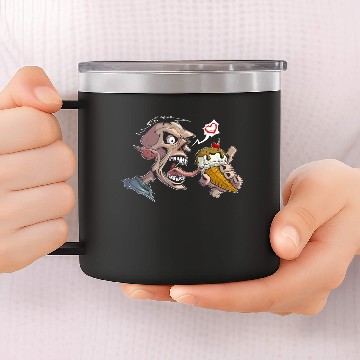 Discover Zombie Ice Cream Art 14oz Stainless Steel Tumblers