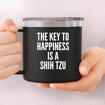 Discover Shih Tzu happiness 14oz Stainless Steel Tumblers