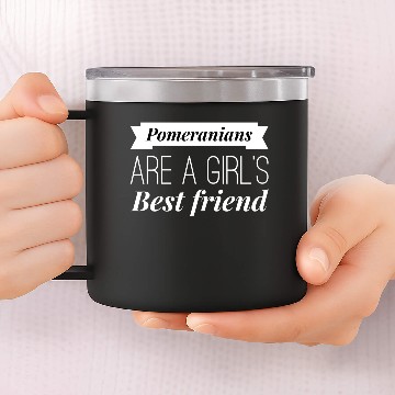 Discover Pomeranian Girl 14oz Stainless Steel Tumblers