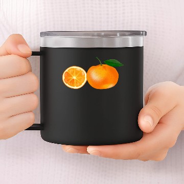 Discover Orange Fruit Image 14oz Stainless Steel Tumblers