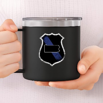 Discover Philadelphia Police Pittsburgh Police PA State Police 14oz Stainless Steel Tumblers