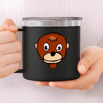 Discover Monkey Face 14oz Stainless Steel Tumblers