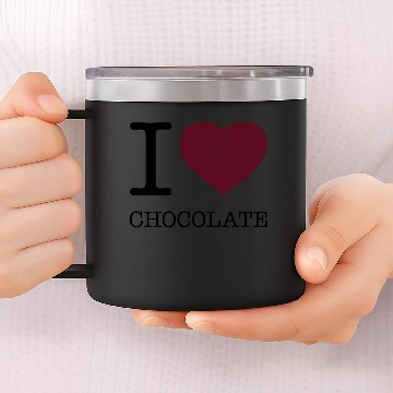 Discover I LOVE CHOCOLATE 14oz Stainless Steel Tumblers