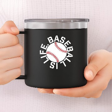 Discover Baseball is Life 14oz Stainless Steel Tumblers
