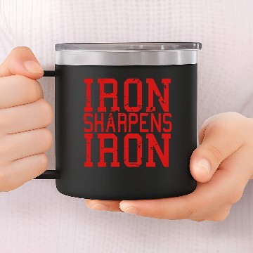 Discover Iron Sharpens Iron 14oz Stainless Steel Tumblers