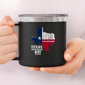 Discover TEXAS INDEPENDENCE DAY 1836 SAN ANTONIO TX 14oz Stainless Steel Tumblers
