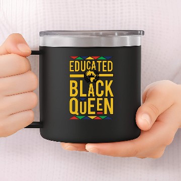 Discover educated black queen crown 14oz Stainless Steel Tumblers