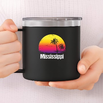 Discover Summer Vacation Mississippi 14oz Stainless Steel Tumblers