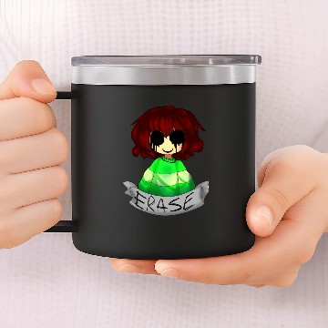 Discover chara undertale erase 14oz Stainless Steel Tumblers