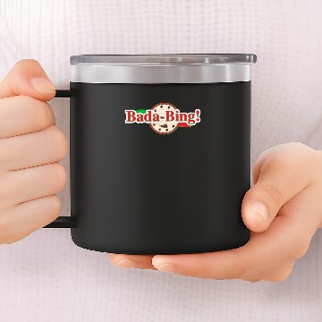 Discover Bada Bing Pizza 14oz Stainless Steel Tumblers