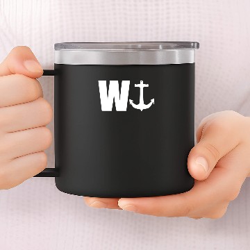 Discover W Anchor Funny 14oz Stainless Steel Tumblers