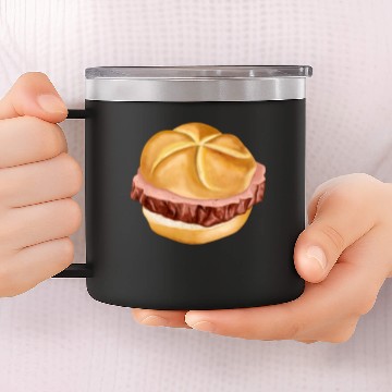 Discover Bavarian meat loaf in bread roll 14oz Stainless Steel Tumblers