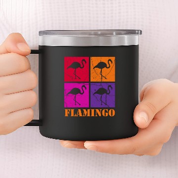 Discover Flamingo Pink James 14oz Stainless Steel Tumblers Bird Gift