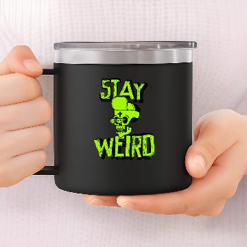 Discover Stay Weird - Crazy Hip Hop Skull 14oz Stainless Steel Tumblers