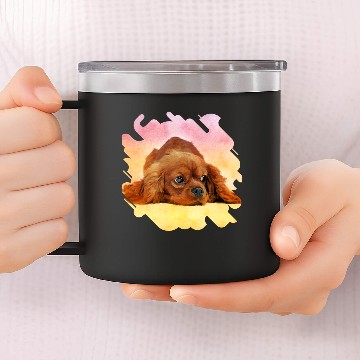 Discover Cavalier King Charles Spaniel 14oz Stainless Steel Tumblers