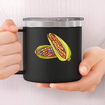 Discover Corn Maize Grain Cereals 14oz Stainless Steel Tumblers