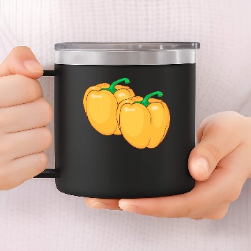 Discover Yellow Paprika Pepper 14oz Stainless Steel Tumblers
