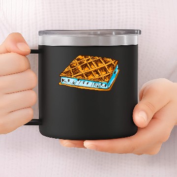 Discover waffle ice cream 14oz Stainless Steel Tumblers