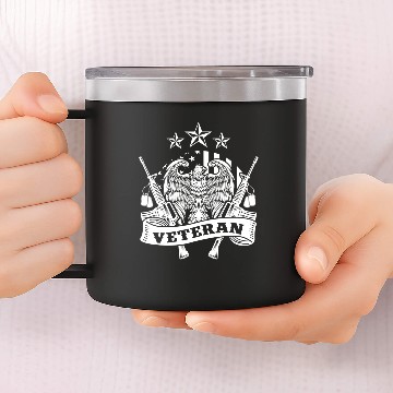 Discover US veteran - freedom isn't free 14oz Stainless Steel Tumblers