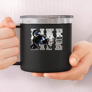 Discover bikelife phototext 14oz Stainless Steel Tumblers