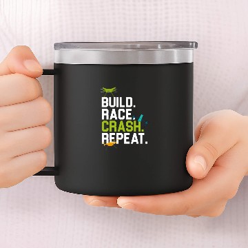 Discover Drone - Build. Race. Crash. Repeat 14oz Stainless Steel Tumblers