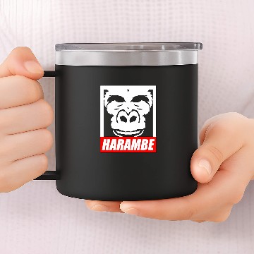 Discover Harambe - Meme - Total Basics 14oz Stainless Steel Tumblers