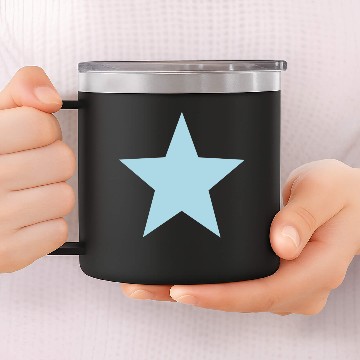 Discover LIGHT BLUE STAR 3D 14oz Stainless Steel Tumblers