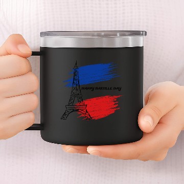 Discover Happy Bastille Day 14oz Stainless Steel Tumblers