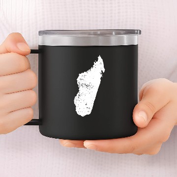 Discover Madagascar Plain Map 14oz Stainless Steel Tumblers