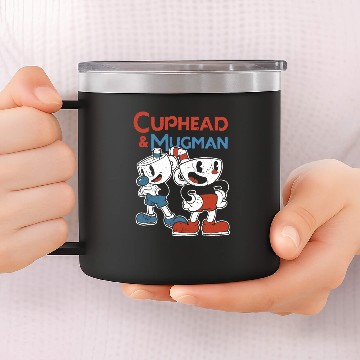 Discover cuphead mugman drink 14oz Stainless Steel Tumblers