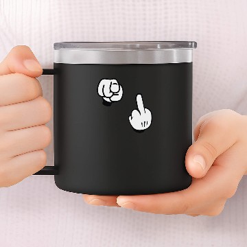 Discover mickey fuck you rouge 14oz Stainless Steel Tumblers