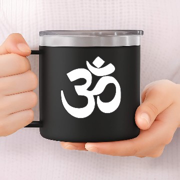 Discover Om Hindu Symbol 14oz Stainless Steel Tumblers