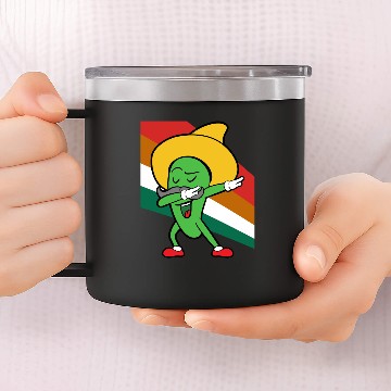 Discover Dabbing Dab Cinco De Mayo Mexico Chili Pepper 14oz Stainless Steel Tumblers