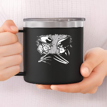 Discover Freddy Krueger Vs Wolverine 14oz Stainless Steel Tumblers
