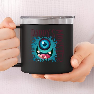 Discover Daddy's Monster - Blue 14oz Stainless Steel Tumblers