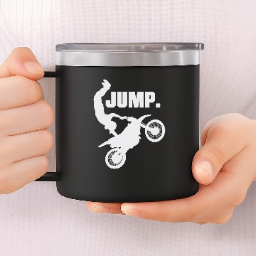 Discover motocross jump 14oz Stainless Steel Tumblers