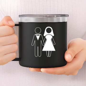 Discover Bride And Groom 14oz Stainless Steel Tumblers